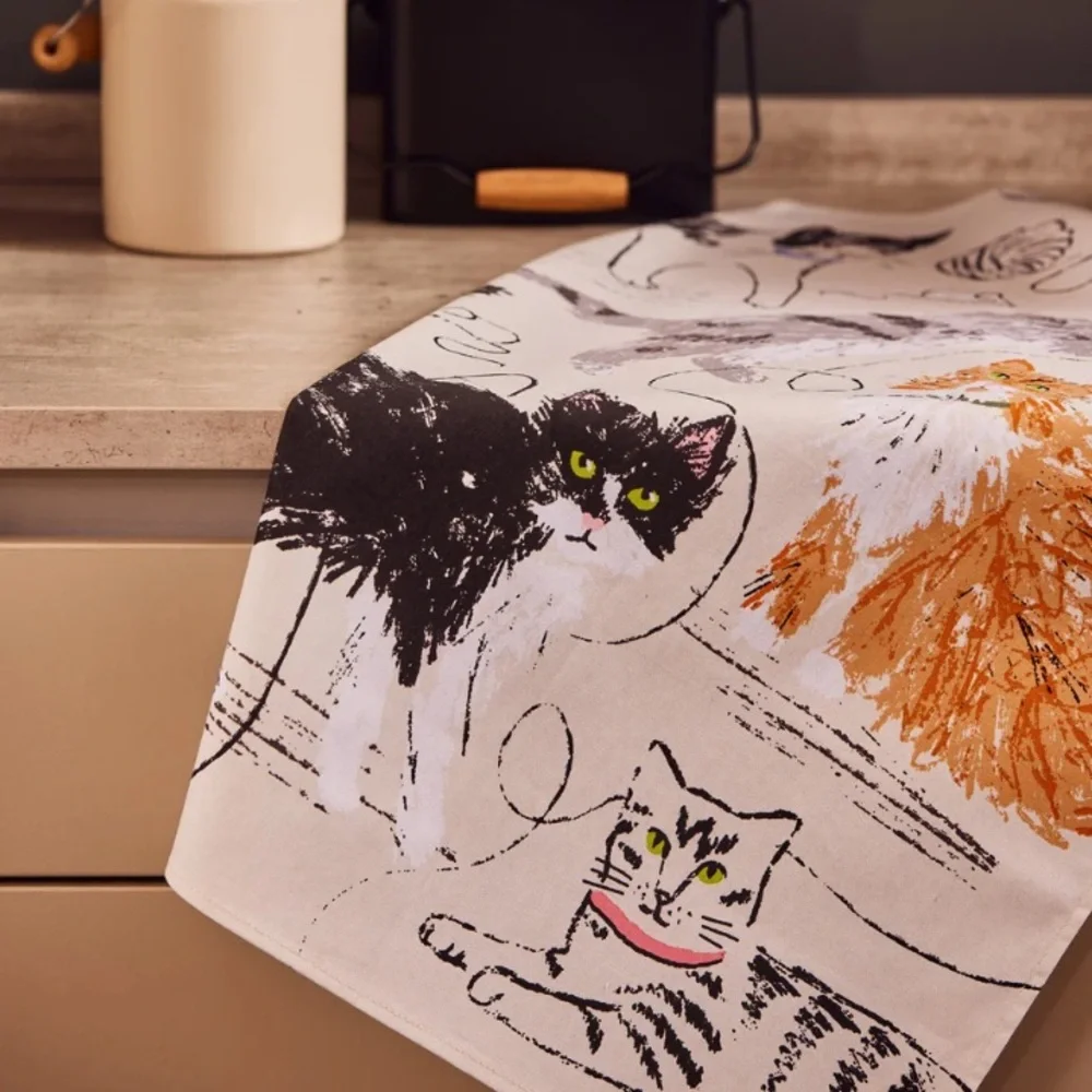 ULSTER WEAVERS 🐾 Feline Friends Cat Kitchen Towel - Picture 2 of 6